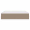 Ottoman Bed with Mattresses Cappuccino 180x200 Cm Faux Leather