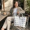 Large-Capacity Polka Dot Tote Bag Soft Casual Shopping Bag Multifunctional PVC Handbag Commuting