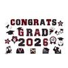 30Pcs Graduation Car Magnetic Stickers Waterproof Reusable 2026 Senior Grad Car Decorations Bumper Magnets for Refrigerator Metal Surfaces Party