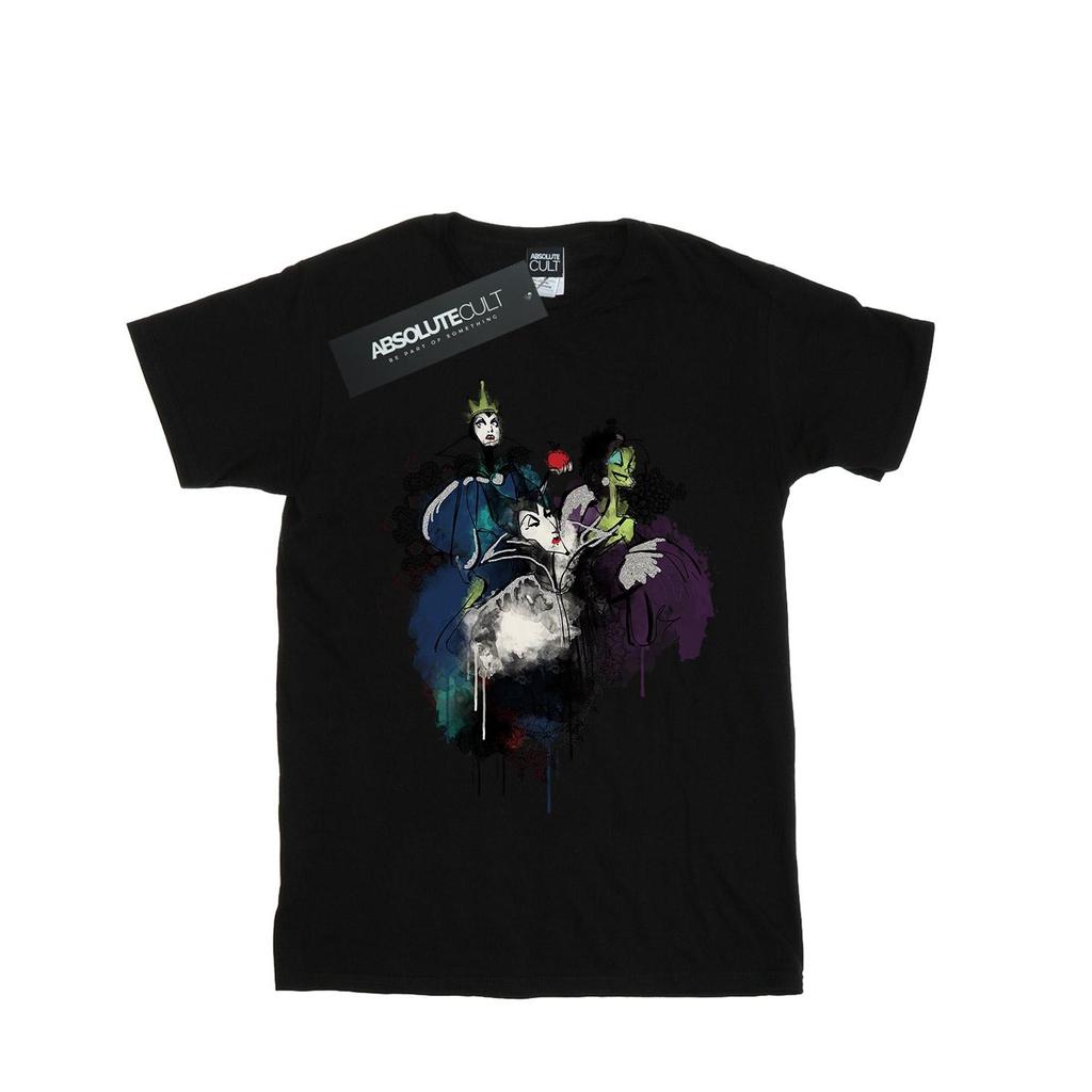 Disney Womens/Ladies Villains Sketch Cotton Boyfriend T-Shirt