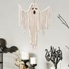 Halloween Ghost Decorations Hand-Woven Tassel Ghost White Rope Ghost Decor Hanging Ghost Wall Art Gift