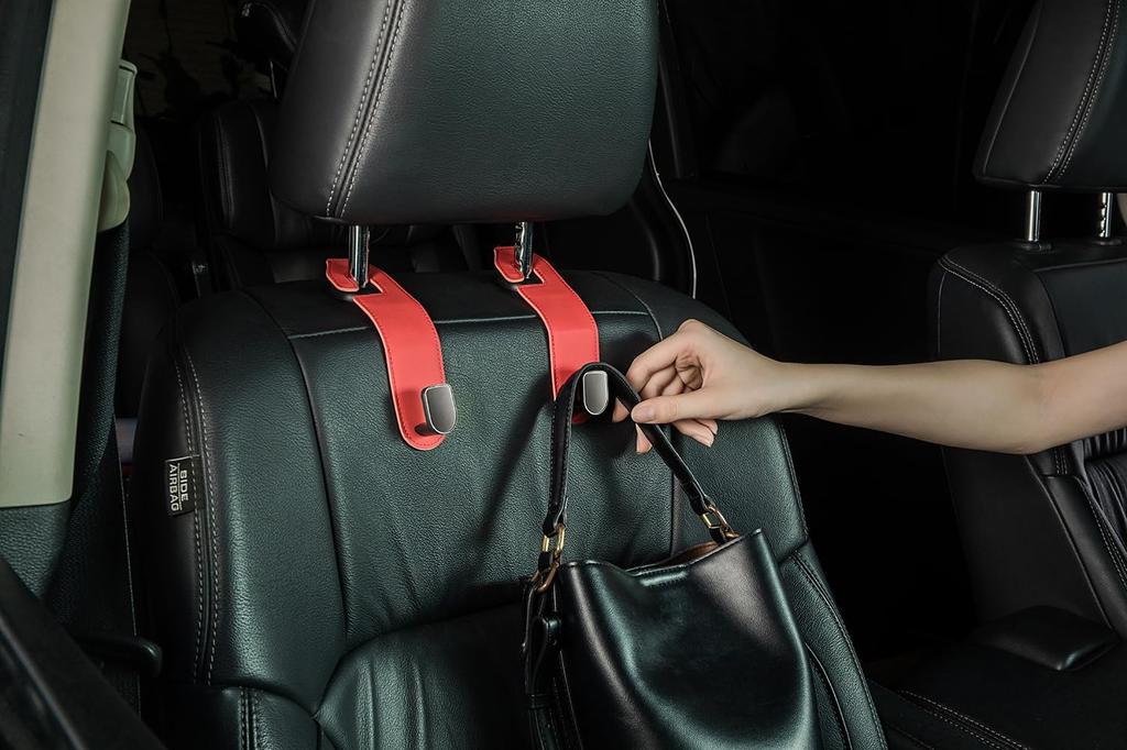 SWITISAN Headrest Hook, Car Seat Hook, Set of 2, Load Capacity 66.1 Lbs (30