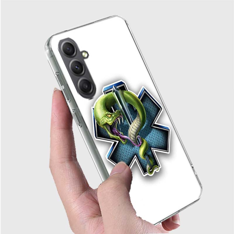 EMT EMS Medical Rescue Case For Phone Samsung Galaxy A12 A22 A32 A52 A52S A13 A23 A33 A53 A14 A24 A34 A54 5G A73 A42 A9 A8 A7 A6