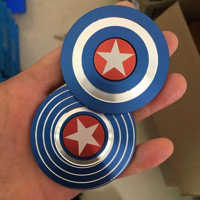 Captain Spinner American Fingertip Gyro Shield Alloy Toys Decompression