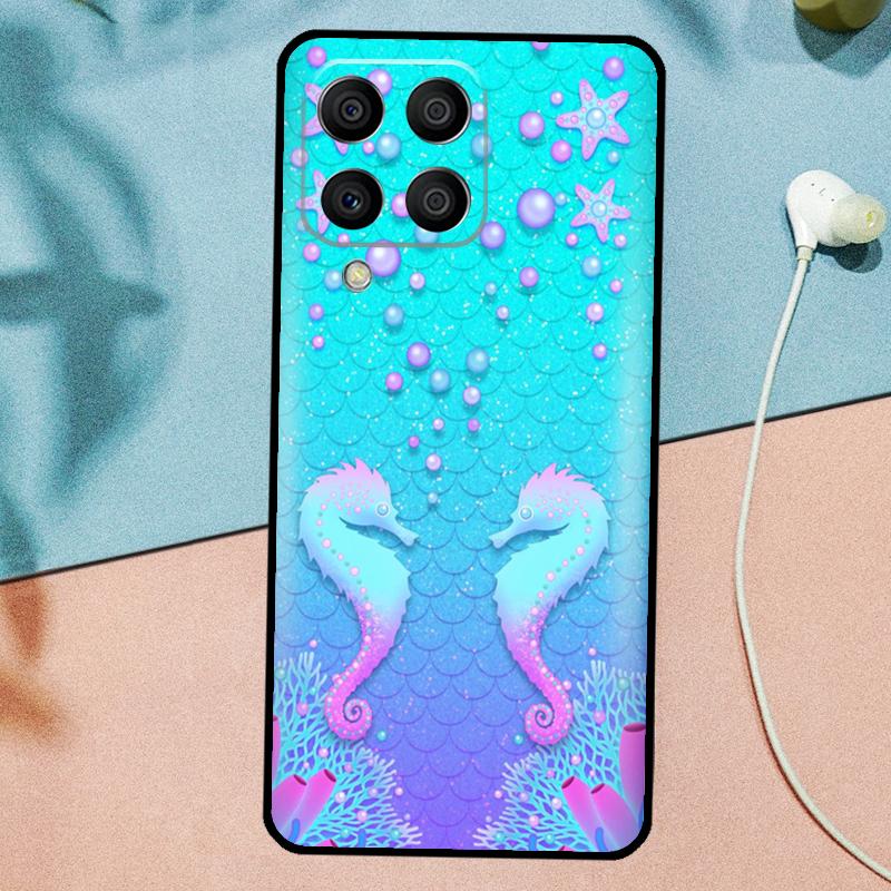 Starfish Seahorse Pattern For Samsung Galaxy M53 M33 M11 M21 M31 M12 M13 M14 M15 M35 M34 M54 M32 M52 M06 M16 M55 Case