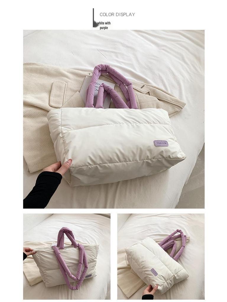 Trendige Damen Schulter-Tragetasche mit Baumwollpolsterung - Koreanischer Stil