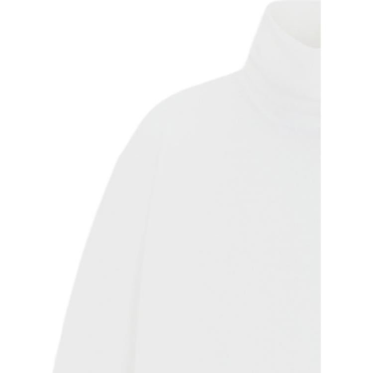 WE11DONE Ss24 Solid Color Jacquard Logo Turtleneck Sweater Women Sweater White WD-KT0-24-614-W-WH