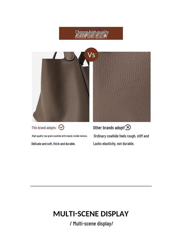 Bags 2025 Luxury Women's Leather Bucket, Mommy, and Wedding Handbag