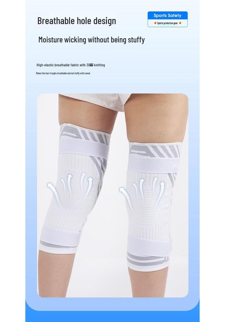 Outdoor Sports Knee Pads with Silicone Anti-Collision, Anti-Slip Spring Support for Cycling, Running, and Ball Games