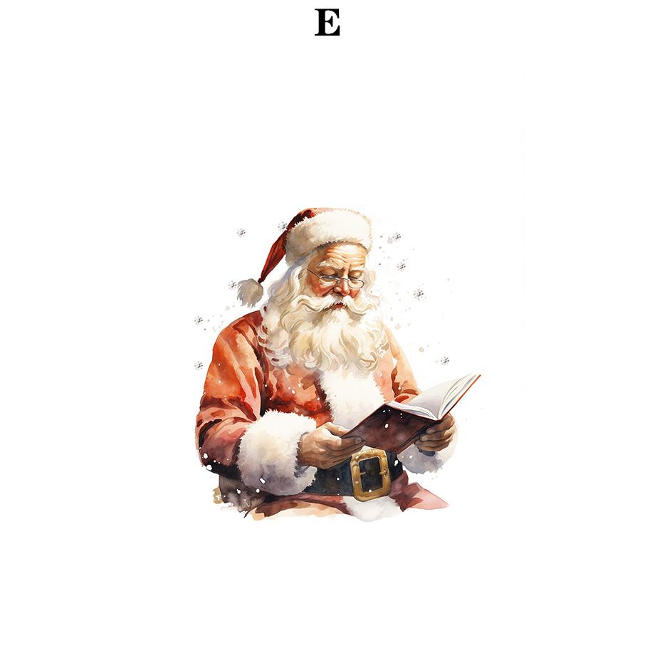 Retro Reindeer Sleigh Christmas Tree Canvas Print Christmas Socks Christmas Wall Art Poster for Modern Nordic Home Decor Gifts