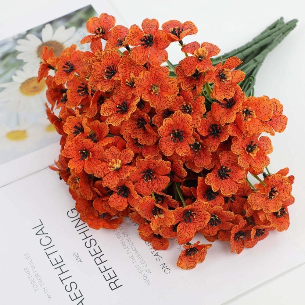 2/4Pcs 35cm Artificial Flowers for Outdoors UV Resistant Fake Flower Greenery Shrub Plant Home Garden Porch Patio Wedding Decor