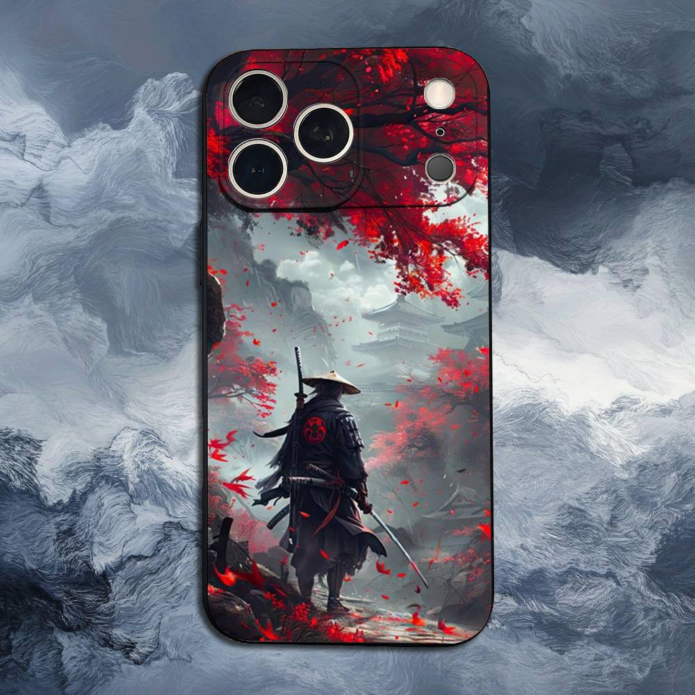 

B-Bushido S-Samurai For iPhone 13,16,11,14,17,12,15,Plus,Pro Max,XS,X,XR,SE,Mini,8,7,Phone Case Soft Silicone Black iPhone11