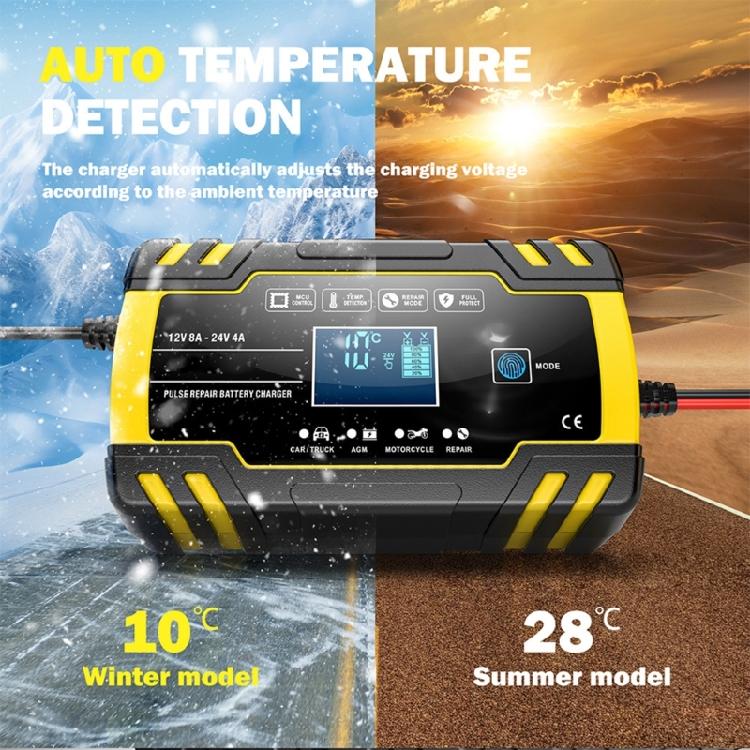 12V 24V Car Motorbike Battery Chargers AGM Lead-Acid Automatic Repair Device