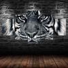 White Tiger Face 5 Piece Five Panel Wall Canvas Print Modern Poster Picture Home Decor Gift For Him For Her