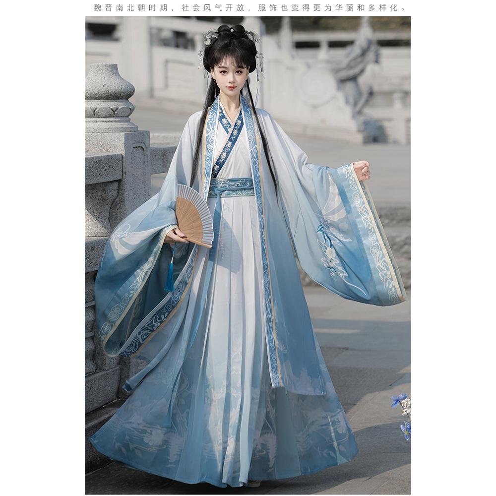 Costum Fustă dintr-o singură piesă până în talie pentru adulți și Cămașă cu mâneci largi Stil Dinastia Song Chineză Pentru Bărbați și Femei