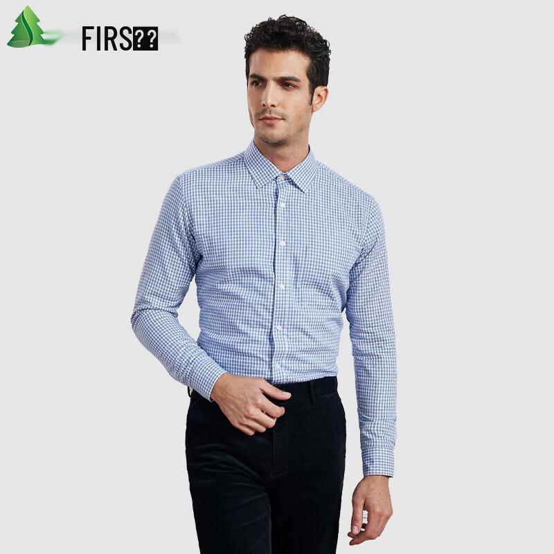 SHANSHAN Men s Business Casual Plush Slim Fit Shirt 41