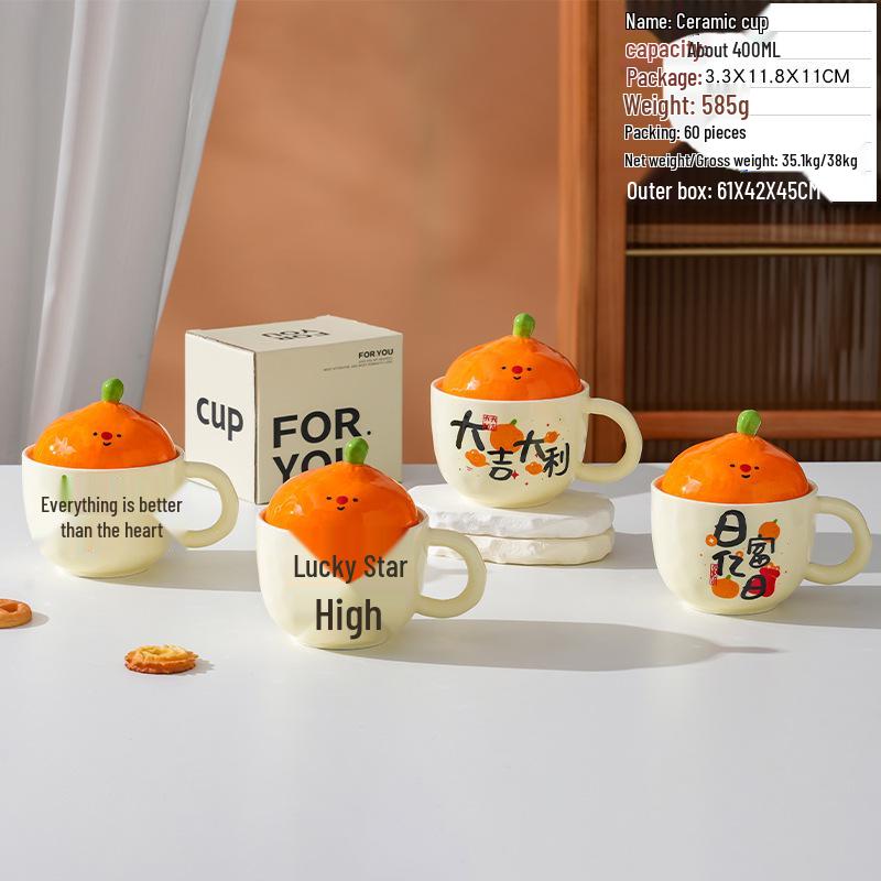 Cartoon-Bär Keramiktasse mit Deckel & Löffel - Niedliche Trinkbecher für Studenten & Festivalgeschenk