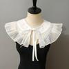Vintage Ruffle Lace Collar Detachable Faux Collar Women and Girl Neckwear Blouse Skirt Decorative Collar for Theme Event