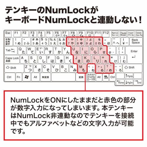 Sanwa Supply Bluetooth Numeric Keypad 20 Keys (19 Keys + Numlock Key) Pantograph NT-BT21BK