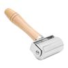 Läder Press Kantrulle DIY Läderhantverk Trähandtag Kantrullningsverktyg SilverM 60mm   2.36in
