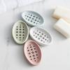 Simple Silicone Soap Box Rack Scrubbing Brush for Kitchen Bathroom Toilet