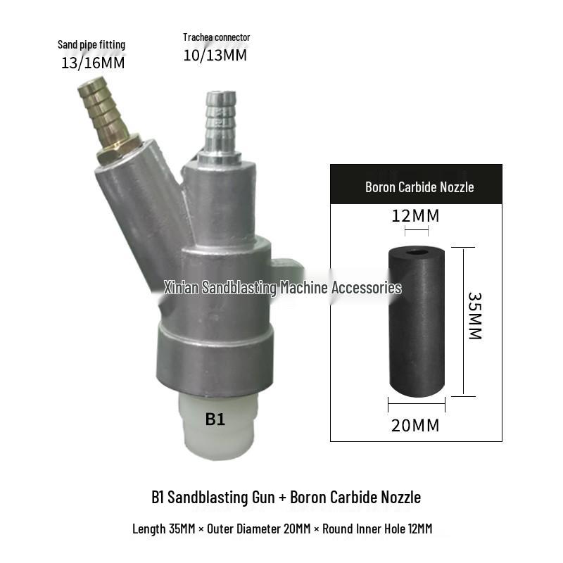 Type B Boron Carbide Sandblasting Nozzle for Manual & Automatic Rust Removal Machines