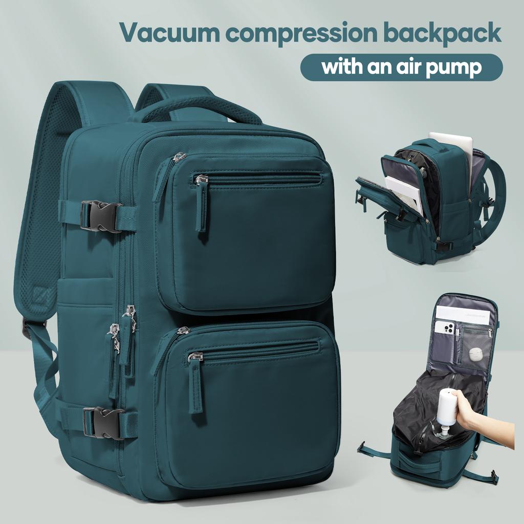 Backpack Ryanair 40x20x25, Vacuum Compression Backpack, Hiking Vacuum Travel Backpack for Men Women, Multi-Functional Laptop Bag