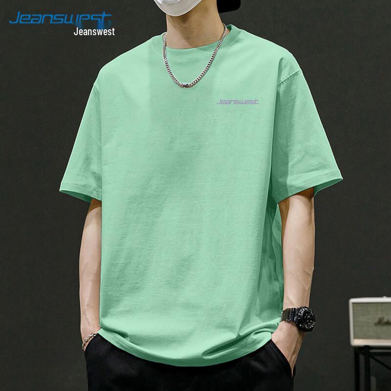 Jeanswest Men s 2026 New Casual Pure Cotton Short-Sleeve T-Shirt XL