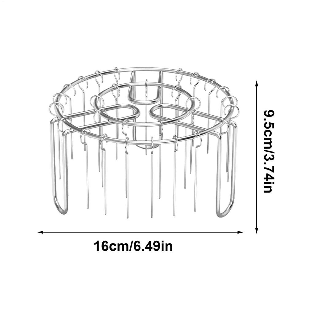 24 String Air Fryer Grill Household Oven Hanging Grill Stainless Steel Non-Stick Reusable Vertical Household Barbecue Grill