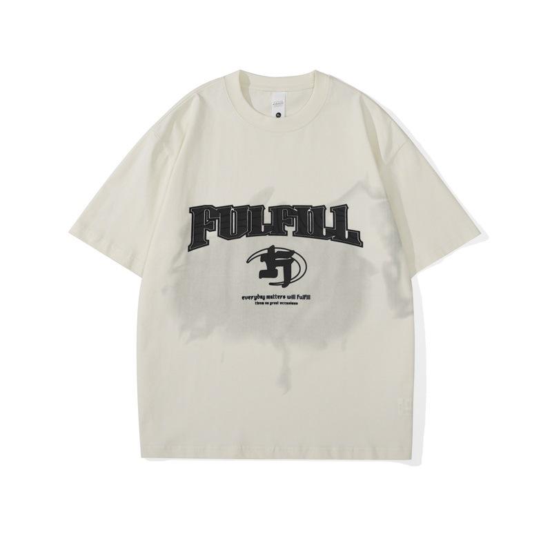 New Summer Short-sleeved Trendy Versatile T-shirt Cool-sensing Pure Cotton Printed Style