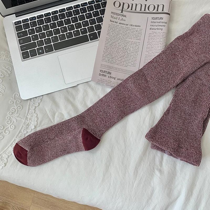 6 Colors Winter Pantyhose Women Fashion Korean Style Wool Catton Warmer Tights Slim Leg Stretch Bottom Thigh Stockings Girls