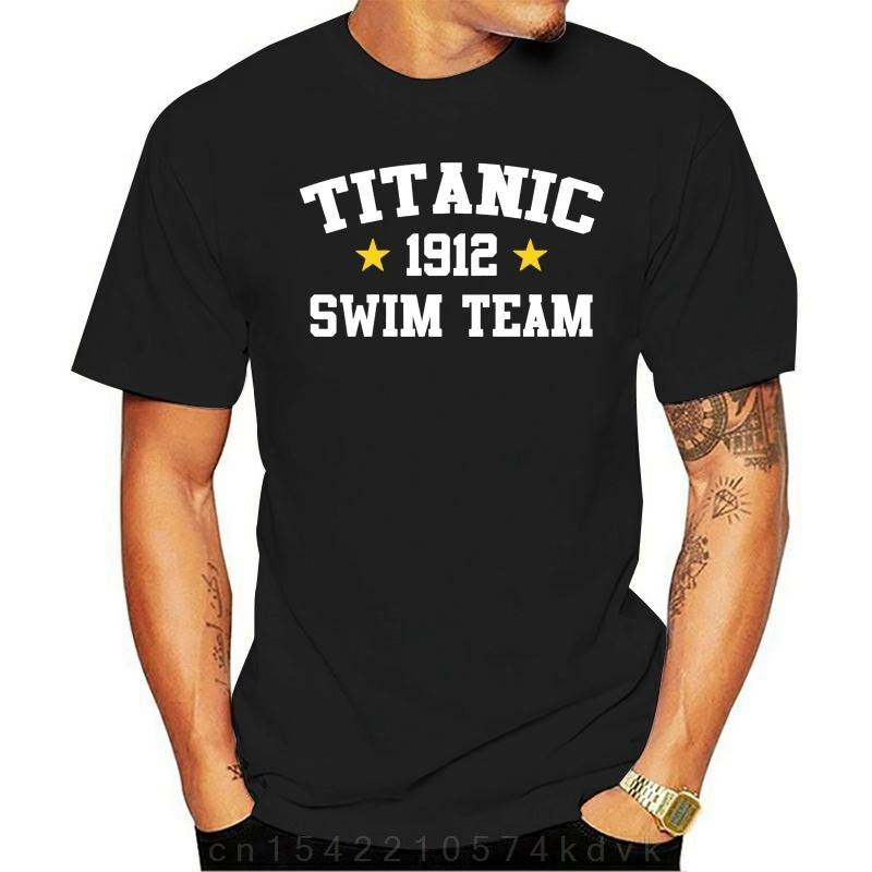 OneSee Titanic Swim Team 1912 Gift Idea Political Funny Words Printed Summer Leisure Fashion 100% cotton O-neck T-shirt