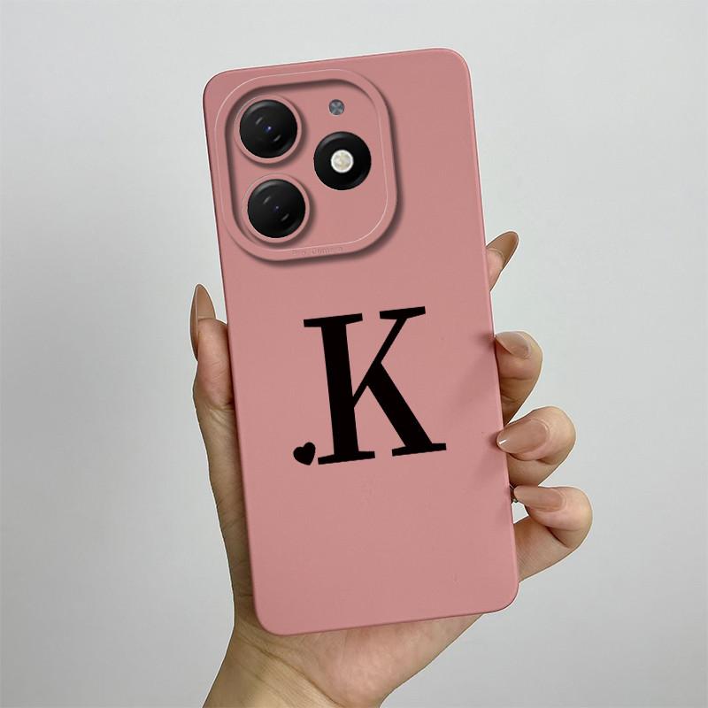 For Tecno Spark 20 Pro Case Tecno Spark 20 Phone Case Tecno Spark 20C BG7n BG7 KJ5 KJ6 Cute Initial Letters Matte TPU Soft Cover
