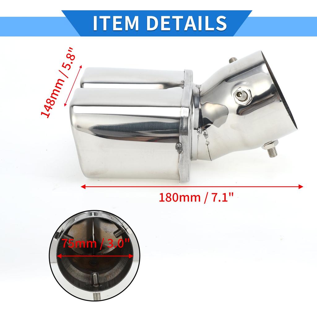 VekAuto Car Exhaust Tail Muffler for Toyota Land Cruiser Prado GDJ/TRJ150 Series 1pc Square
