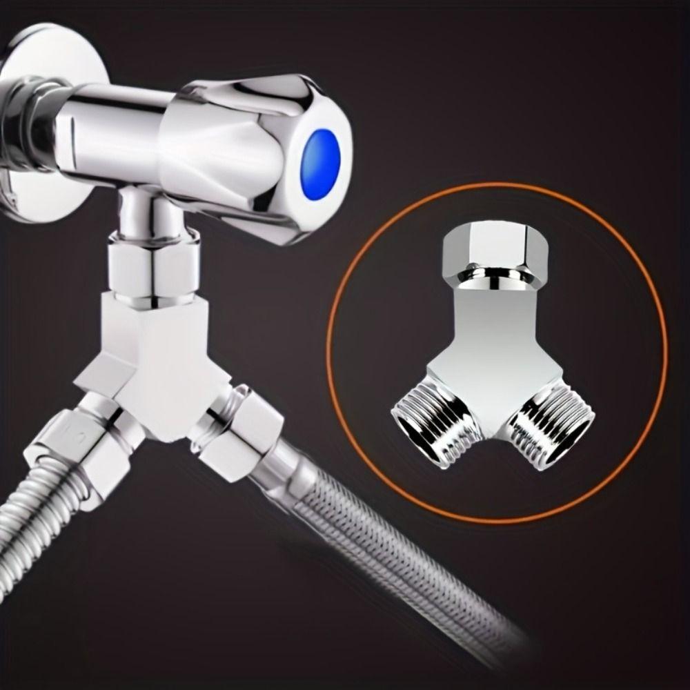Female/Male Thread Water Pipe Adapter G1/2 Thread Three Way Connector  Bidet Sprayer