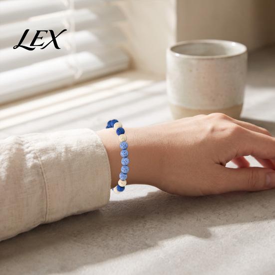 Dopamine Color Beaded Wristband Obsidian Stone Bracelet for Men Women, Colorful Rock Beads Unisex Fashion Stackable Stretch Bracelet, Aromatherapy
