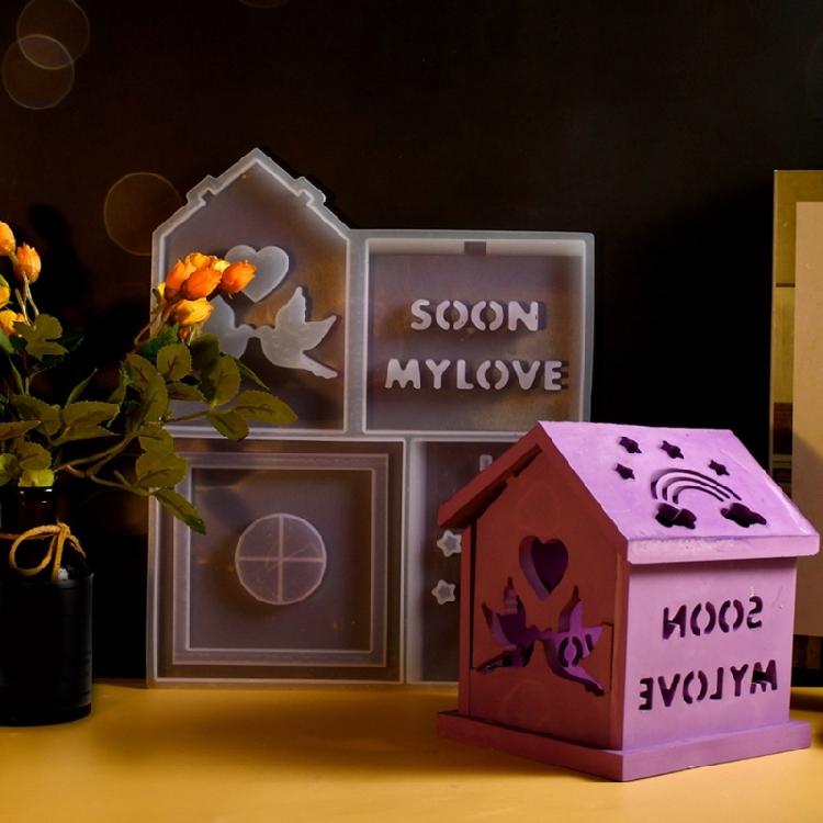 Handmade House Shape Charm Keychain Molds Stylish Sturdy Silicone Set Accessory for Craft Enthusiasts Daily Use