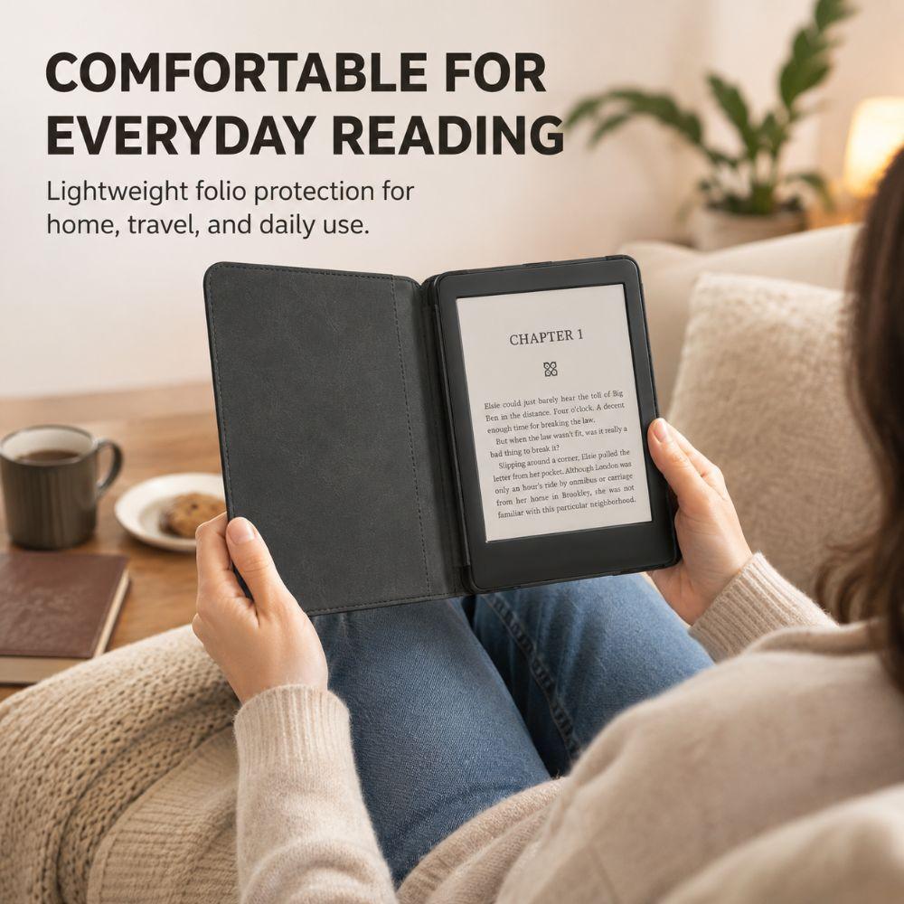 Auto Sleep/Wake Folio Stand Case Protective Cover for Kobo Libra Color/2 Travel Reading