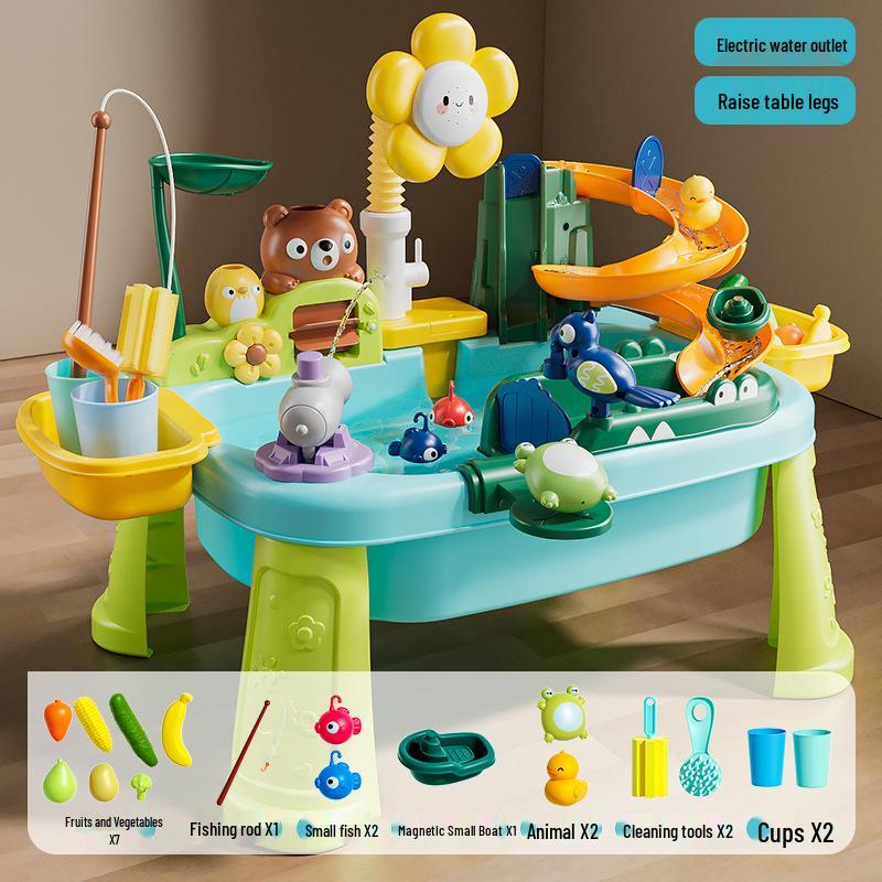 Kids' Electric Kitchen Sink Toy Set with Water Circulation