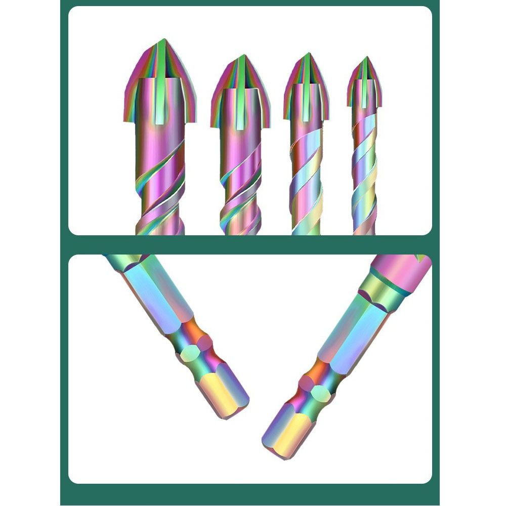 2PCS High Hardness Eccentric Drill Zinc Zinc Alloy Tile Hole Drilling Bit Concrete Drill Bit  Glass Marble