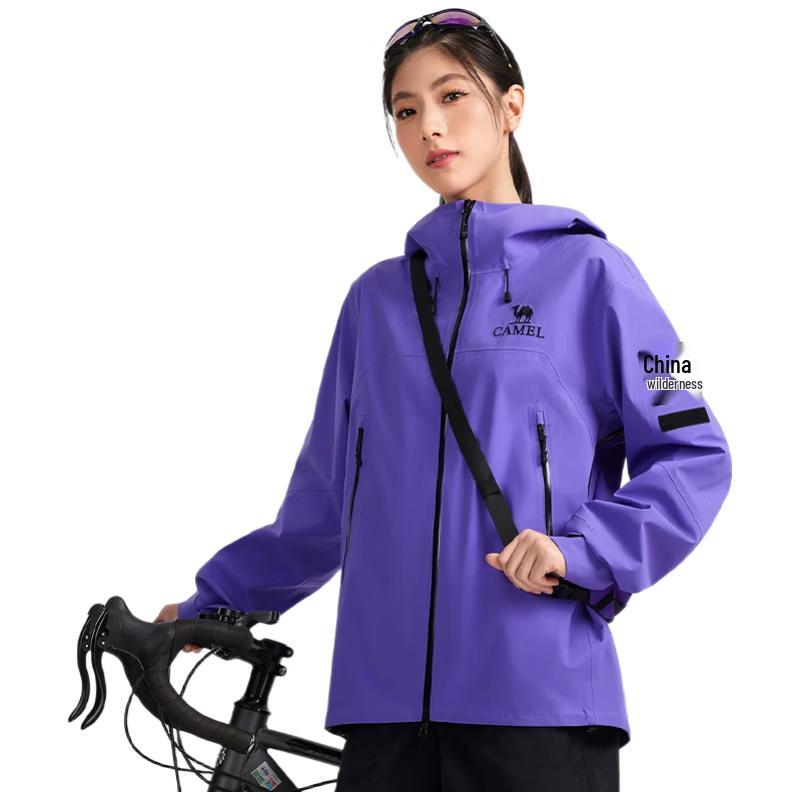 Camel Unisex Outdoor Hard Shell Mountaineering Jacket L