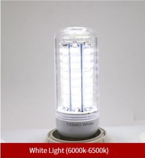 E27 Screw LED Corn Super Bright Light Bulb 72 LED SMD 5730 Light Bulb 220V Fixture Home Chandelier Candle Light Bulb Set of Two