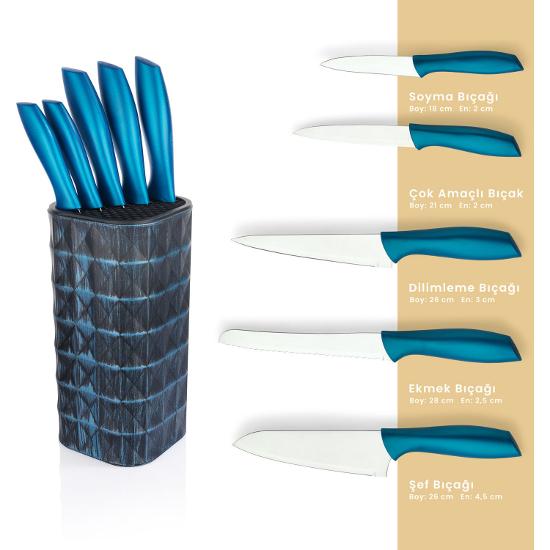 

Quick Chef 6 Piece Stand Knife Set