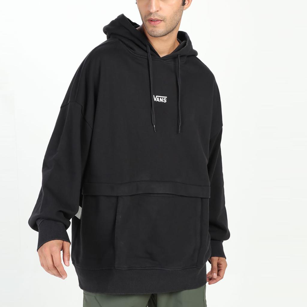 Vans Logo Loose Fit Hoodie Unisex Tops Black VN000BYNBLK