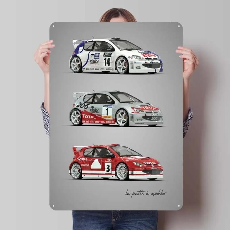 Peugeot Blechschild Autos Poster Retro Metallschild Plakette für Garagenwandkunst Dekoration Dekoration Wohnzimmer Heimdekorationen