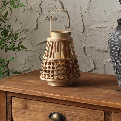 Chinese Bamboo & Rattan Woven Lantern: Handheld & Desktop Lantern for Festival Decor and Atmosphere