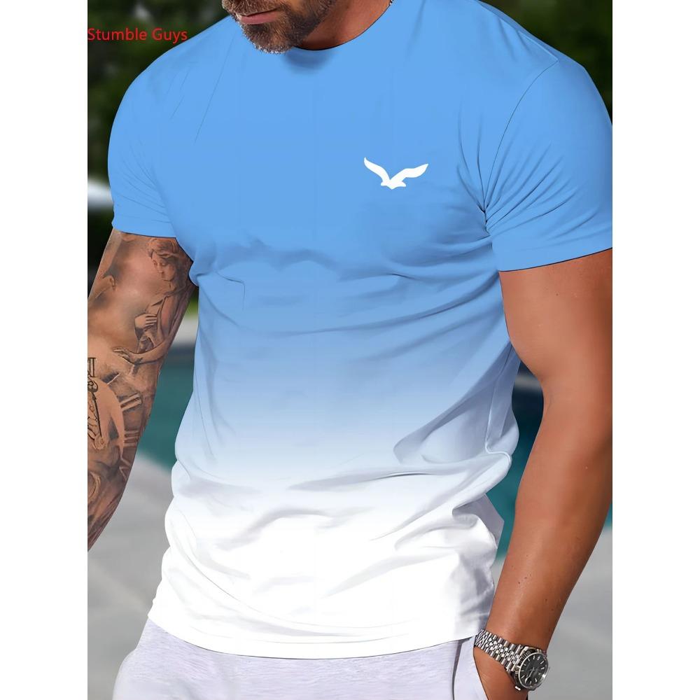 Men s casual short sleeved printed summer fashion 2XS