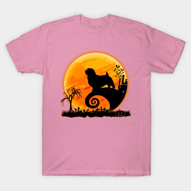 T Shirt Women Norfolk Terrier And Moon Funny Halloween Harajuku Print Kawaii Tshirt Summer Short Sleeve Female T-Shirt Top Tee