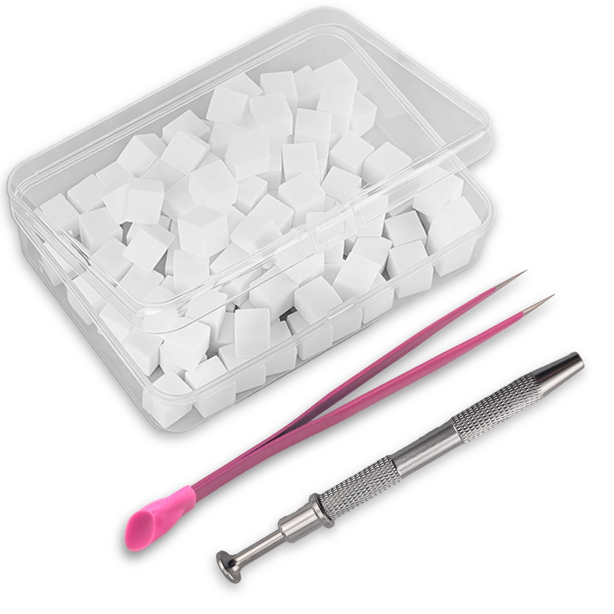 

CREATERA Nail Supplies Nail Art Tool Includes 100 cube and a grab Suitable for and glitter Compatible with gel and for home and salon Set ultra-fine