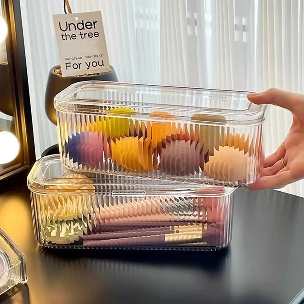 Makeup Brush Storage Cosmetics Storage Box Multifunctional Cosmetic Egg Holder Box with Dustproof Lid -Makeup Brush Lipstick